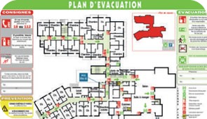 Signalisation Plan evacuation